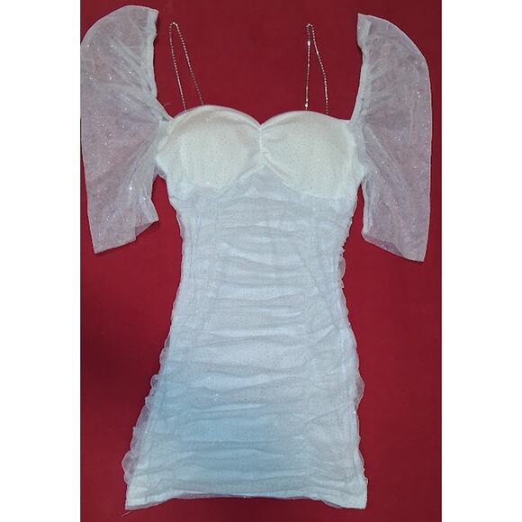 ✨ Sparkly White Mesh Dress – G.YY Studio ✨ - Picture 6 of 6